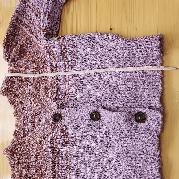 J Crew Reversible Space-Dyed Cardigan Sweater in Dusty Mauve S - Picture 16 of 17